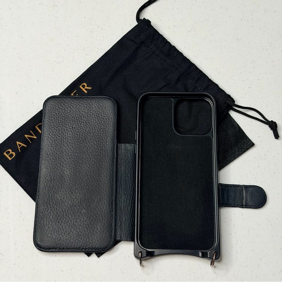 Bandolier Midnight Black Leather iPhone 13 Pro Max Case - Picture 6 of 13